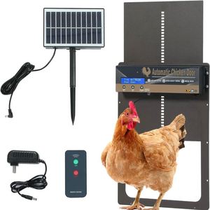 Porte de poulailler automatique télécommandée à énergie solaire, batteries de grande capacité, divers modes de charge, capteur de lumière, 2000 mAh, manuel - Product Image 6