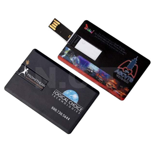 16GB Business Card USB Flash Drives with Full Color Printing Card Shape USB Memory Sticks Laser Logo Great for Gift & Promotion