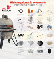 Fournisseur direct de Kamado en céramique, usine de grills en céramique, barbecue d'extérieur en forme d'œuf, vente en gros, 16 pouces, barbecue au charbon de bois pour fumage, usage commercial