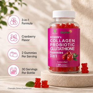 Gummies 3-en-1 <span class=keywords><strong>Collagène</strong></span> Probiotique Glutathion pour Femmes, Saveur Canneberge, Biotine Vitamine C, Complément Quotidien Beauté et Santé Intestinale - Product Image 6