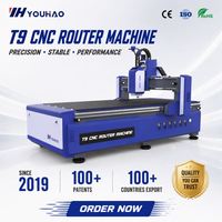 Routeur CNC 3D multifonction T9 robuste 4*8ft 1325 2040 pour le bois, l'acrylique et l'aluminium, avec aspiration, prix compétitif