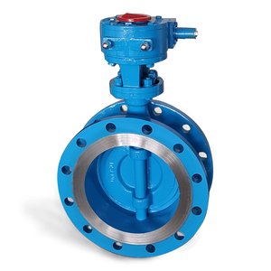 Vanne papillon manuelle à triple excentricité à joint rigide DN350 DN400 en acier inoxydable 316 WCB PN10 PN16 PN25 pour air, eau, huile, gaz et applications générales - Product Image 1