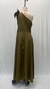 Baru datang satu bahu lurus Polyester gaun <span class=keywords><strong>Prom</strong></span> panjang lantai kualitas tinggi pesta malam Formal gaun pesta makan malam - Product Image 3