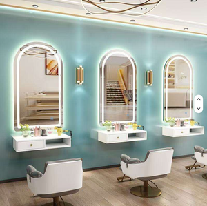 Miroir de Barbier Mural Spécial Salon de Coiffure Style Européen Simple pour Coiffure - Product Image 1