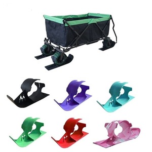 Trineo plegable para acampar con esquís desmontables para uso en exteriores, material ABS, universal para adultos y niños - Product Image 2