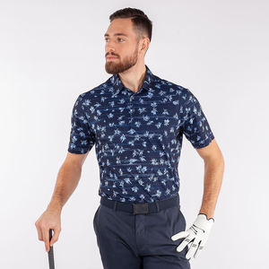 Polos de golf Master à manches courtes et évacuation de l'humidité pour hommes, coupe ajustée, tissu en jersey imprimé avec logo personnalisé - Product Image 6