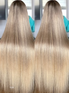 Por encargo mejor calidad de diseño de lujo HD 13*5 parche peluca con malla frontal Rubio Pre arrancado encaje transparente cabello humano - Product Image 4