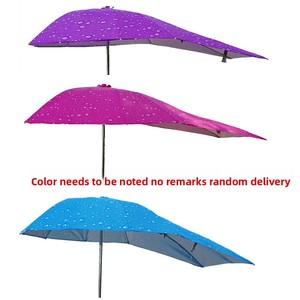 Parapluie de vélo manuel pour scooter électrique Revêtement noir Pare-soleil épais pour le voyage Polyester pour moto et vélo - Product Image 6