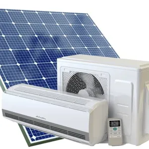 مكيف هواء طاقة شمسية بتهوية متردد 9000BTU مكيف هواء منزلي تجاري للفنادق يعمل بالطاقة الشمسية للتدفئة والتبريد