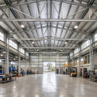 Edificio de Estructura de Acero Prefabricado, Techo de Acero Galvanizado, Taller Metálico, Almacén Industrial, Nave de Almacenamiento, Fábrica
