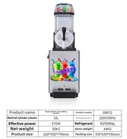 Commerciële elektrische sneeuwsmeltende slushmachine met dubbele/drievoudige cilinder, smoothiemaker voor melktheewinkels en de voedingsindustrie