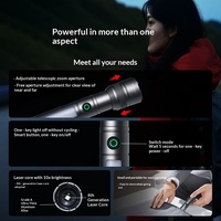 Linterna LED de Aleación de Aluminio para Camping, Resistente al Agua IP44, Recargable, Ultra Potente, Alcance de 500m, 5 Niveles de Intensidad