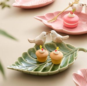 จานเซรามิครูปนกสำหรับของหวาน ถาดเก็บเครื่องประดับ จานสบู่น่ารัก ดีไซน์สร้างสรรค์ หรูหรา ระดับไฮเอนด์ - Product Image 3