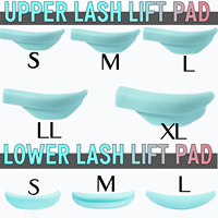 Coussin de rehaussement des cils Mega L Curl, tige de permanente pour cils, rouleau de lamination et de teinture des cils, 5 tailles de coussin pour tous les yeux, rehaussement rapide des cils