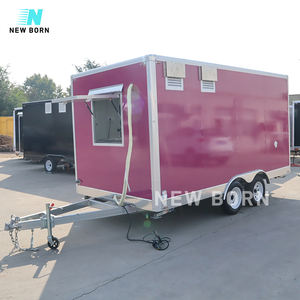 カスタマイズ可能なモダンアルミ製移動式レストラン、多機能ステンレス製フードトレーラー（ピザ、バーベキュー、アイスクリーム、キャンディー、チップスなど） - Product Image 4