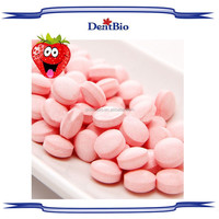 Menthes personnalisées série de fruits de 0.4g enrobant des bonbons pastilles xylitol emballés dans une boîte en fer blanc