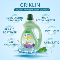 1L 3L 5L Détergent à lessive liquide à arôme frais Conception unique de bouteille avec d'excellentes performances de lavage après lavage Avantages