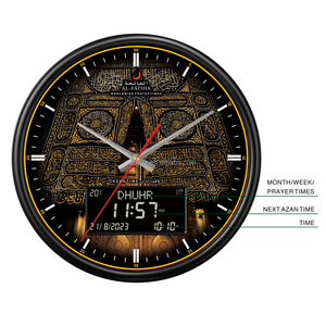 Reloj de Pared con Azan para la Mezquita de <span class=keywords><strong>Medina</strong></span>, Venta Directa de Fábrica, Reloj Creativo para Sala de Estar, Hora de Azan en 6500 Ciudades Islámicas en Todo el Mundo - Product Image 5