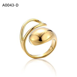 Amy Amy Fashion <b>Ring</b> A0043 Women's Rhodium Plated Stainless Steel Geometric <b>Cocktail</b> <b>Ring</b> Modern Daily Gift Jewelry - Product Image 3