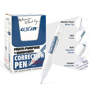 Juego <span class=keywords><strong>de</strong></span> bolígrafos correctores <span class=keywords><strong>de</strong></span> secado rápido Gxin G-F0101, diseño original, 8 ml, suaves, aptos para estudiantes, con punta metálica. - Product Image 3