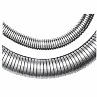 Tube flexible en acier inoxydable galvanisé DC SJS SS201/SS304 à verrouillage interverrouillé/carré, 6 mm x 125 mm, conduit pour câbles électriques