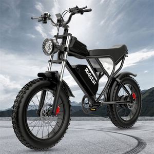 Adult Electric Bike 1000W Rear Hub 48V 20AH Battery 20MPH Speed 20'' Mountain Ebike 7 Speed Suspension <b>Fork</b> LED Display Steel - Product Image 2