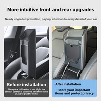 Organisateur de rangement pour accoudoir Tesla Model Y/3/S/YL (ABS) – Style professionnel, gestion des câbles, compartiment de confidentialité pour console centrale