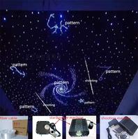 Plafond en fibre optique pour hôtel Plafond en étoile filante à effet vortex RVB Plafond en étoile de haute qualité pour cinéma Ktv Chambre à coucher