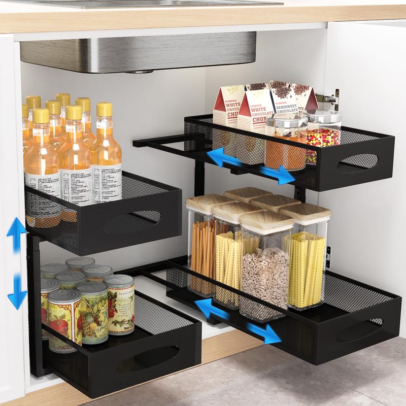Under Sink Organizer 2 Tier Pull