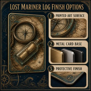 Carte Metalliche Personalizzate Serie Lost Mariner Log, Stampa HD, Souvenir Nautico Vintage da Collezione, Regalo, Vendita all'Ingrosso - Product Image 1