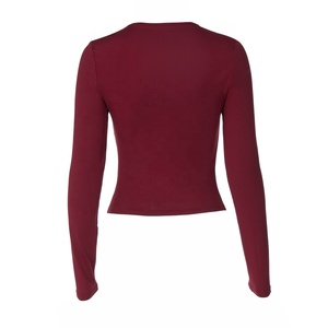 T-<span class=keywords><strong>shirt</strong></span> élégant en dentelle pour <span class=keywords><strong>femme</strong></span>, nouvelle mode automne 2026, style tendance, moulant et amincissant, manches longues - Product Image 6