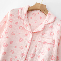 Pyjama en mousseline de coton, lin, bambou et soie personnalisé 100 % coton pour femme, chemise de nuit pour femme et fille, ensemble de pyjama pour femme