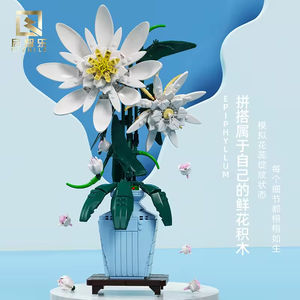 Bloques <span class=keywords><strong>de</strong></span> construcción <span class=keywords><strong>de</strong></span> ramo <span class=keywords><strong>de</strong></span> flores <span class=keywords><strong>de</strong></span> plástico <span class=keywords><strong>de</strong></span> fábrica EPT, juego <span class=keywords><strong>de</strong></span> <span class=keywords><strong>ladrillos</strong></span> personalizados OEM ODM, decoración del hogar y juguete para niños - Product Image 4