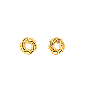 Fashion <b>Stud</b> Earrings PVD Gold Plated 316L Stainless Steel Sustainable Resistant - Product Image 2
