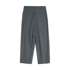 <span class=keywords><strong>Pantalon</strong></span> large plissé gris en mélange de laine pour <span class=keywords><strong>femme</strong></span> OEM/ODM - Product Image 2