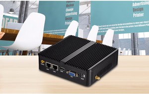 HelorPC langsung pabrik NUC Mini Pc <span class=keywords><strong>2</strong></span> Ethernet Lan port J1900 core i3 i5 DDR3L komputer Desktop tanpa kipas industri Minipc - Product Image 3