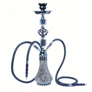 Juego de Shisha de Vidrio Árabe Ecológico Hecho a Mano de Lujo con Acabado de Espejo, Diseño de Doble Tubo, Tamaño Personalizable - Product Image 6