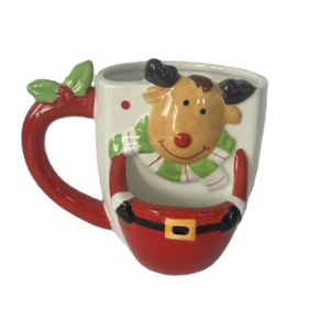 La más nueva <span class=keywords><strong>taza</strong></span> de bolsillo de galletas de cerámica de Navidad con logotipo personalizado con muñeco de nieve Santa para una exhibición mágica de vacaciones y espíritu festivo - Product Image 6