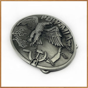 หัวเข็มขัดรูปไข่แบบตะวันตกสลักรูปนกอินทรีบินพร้อมสายรัดข้อเท้าสำหรับยุทธวิธี3D - Product Image 4