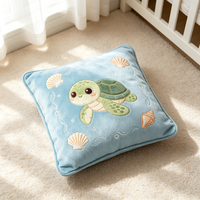 Oreiller en peluche doux au toucher avec motif tortue de dessin animé, logo personnalisé, OEM, vente en gros, cadeau promotionnel, approvisionnement en vrac, certifié CE, pour enfants