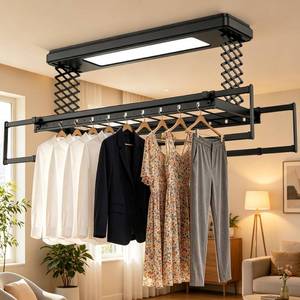 Factory direct sales intelligent remote control LED lighting, expandable and durable electric drying rack - Product Image 1