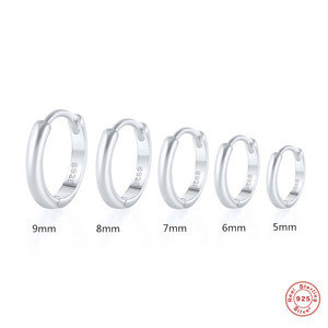 Boucles d'oreilles géométriques minimalistes en argent sterling S925, style célébrité internet, polyvalentes et best-sellers transfrontaliers - Product Image 4