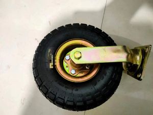 6/8/10 Inch <b>Heavy</b> <b>Duty</b> Pneumatic Wheel Plate Swivel 150/200/250 MM air Swivel rubber Wheel Caster - Product Image 3