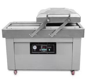 Automatic Double Chamber Vacuum Packing Machine Nuts Fruit Meat Pork Beef Vacuum Sealing