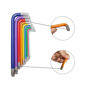 Lot de clés Allen multicolores à tête sphérique (9 pièces) pour réparation de vélos – Outils à main en gros - Product Image 4