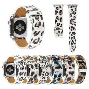 2020 neue Leopard-print leder uhr band für apple uhr 38mm/42mm