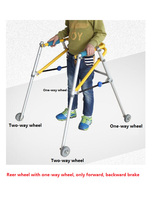 Déambulateur pour enfants, équipement de rééducation pour paralysie cérébrale, hémiplégie, entraînement des membres inférieurs, avec roues
