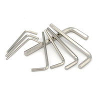 3mm 4mm 5mm 5.5 6mm SS304 Clé Allen hexagonale à bras court en acier inoxydable M6 Clé zinguée en forme de L pour outils de quincaillerie
