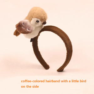 Diadema Creativa con Forma de Pájaro, Muñeco de Felpa con Dibujos <span class=keywords><strong>Animados</strong></span>, Tarjeta de Pelo para Actividad Fotográfica, Tocados de Actuación - Product Image 6