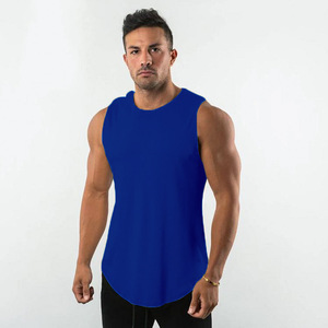 <span class=keywords><strong>Camiseta</strong></span> sin mangas de algodón de talla grande para <span class=keywords><strong>hombre</strong></span>, <span class=keywords><strong>camiseta</strong></span> sin mangas personalizada de secado rápido transpirable para entrenamiento de Culturismo - Product Image 4